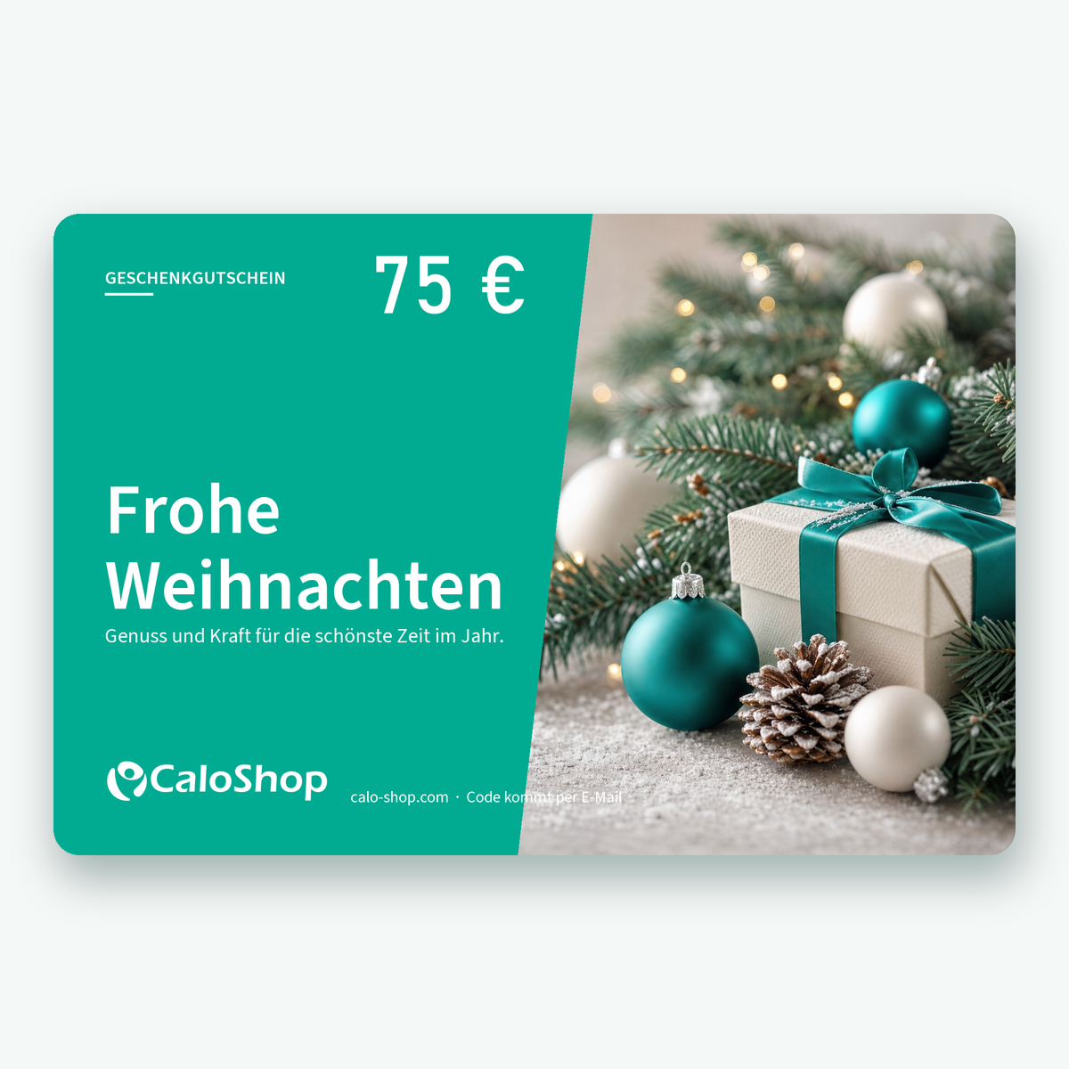 CaloShop Geschenkgutschein 75 € – Design „Weihnachten“ (digital per E-Mail)
