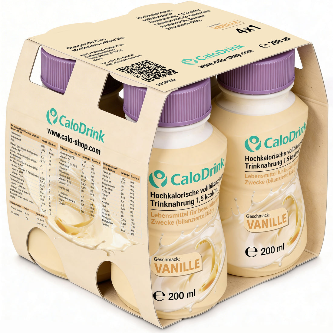 CaloDrink Vanille Trinknahrung 200 ml Flasche