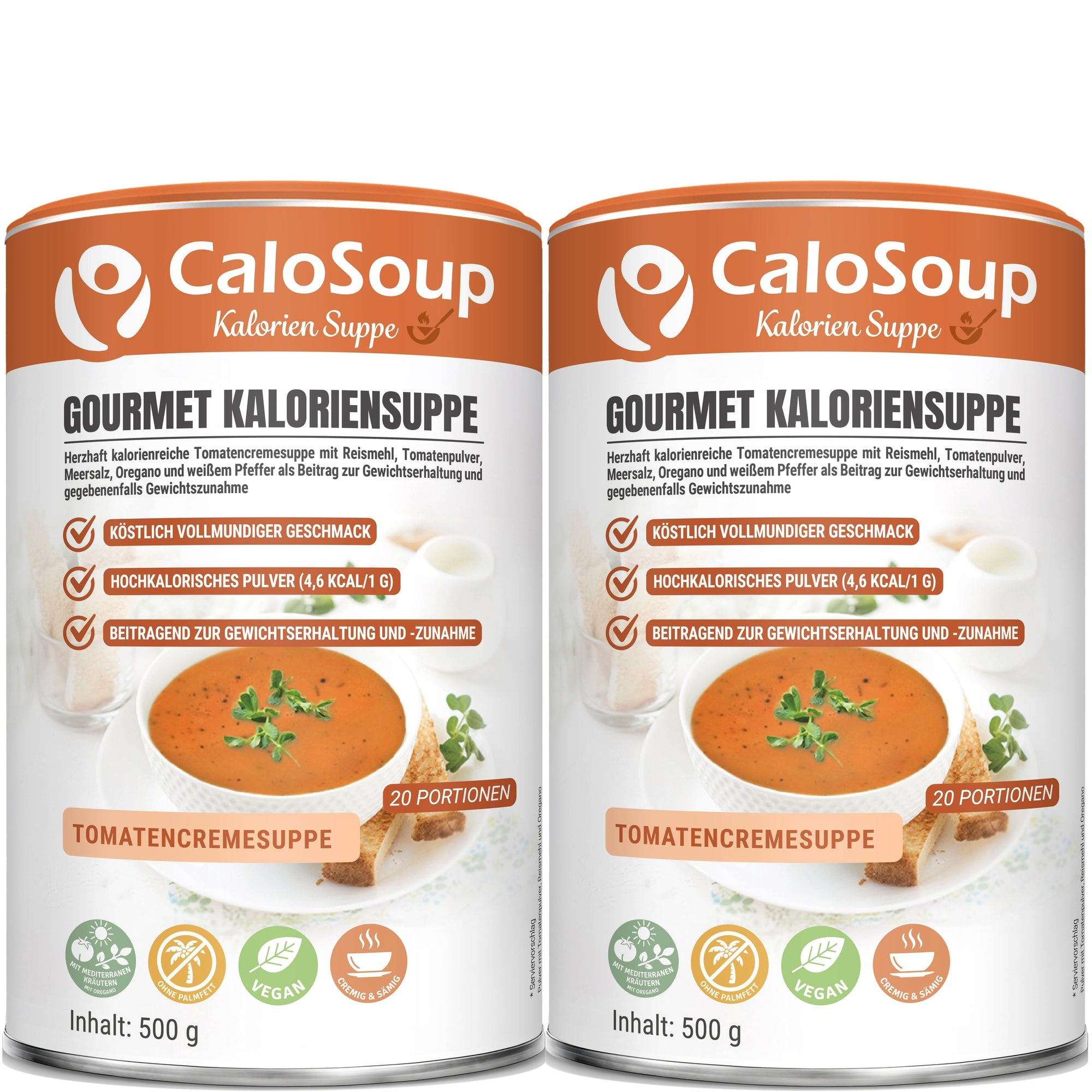 CaloSoup I Hochkalorische nährstoffreiche Gourmet Suppe für Gewichtszunahme I 20 Portionen Kalorien Suppe