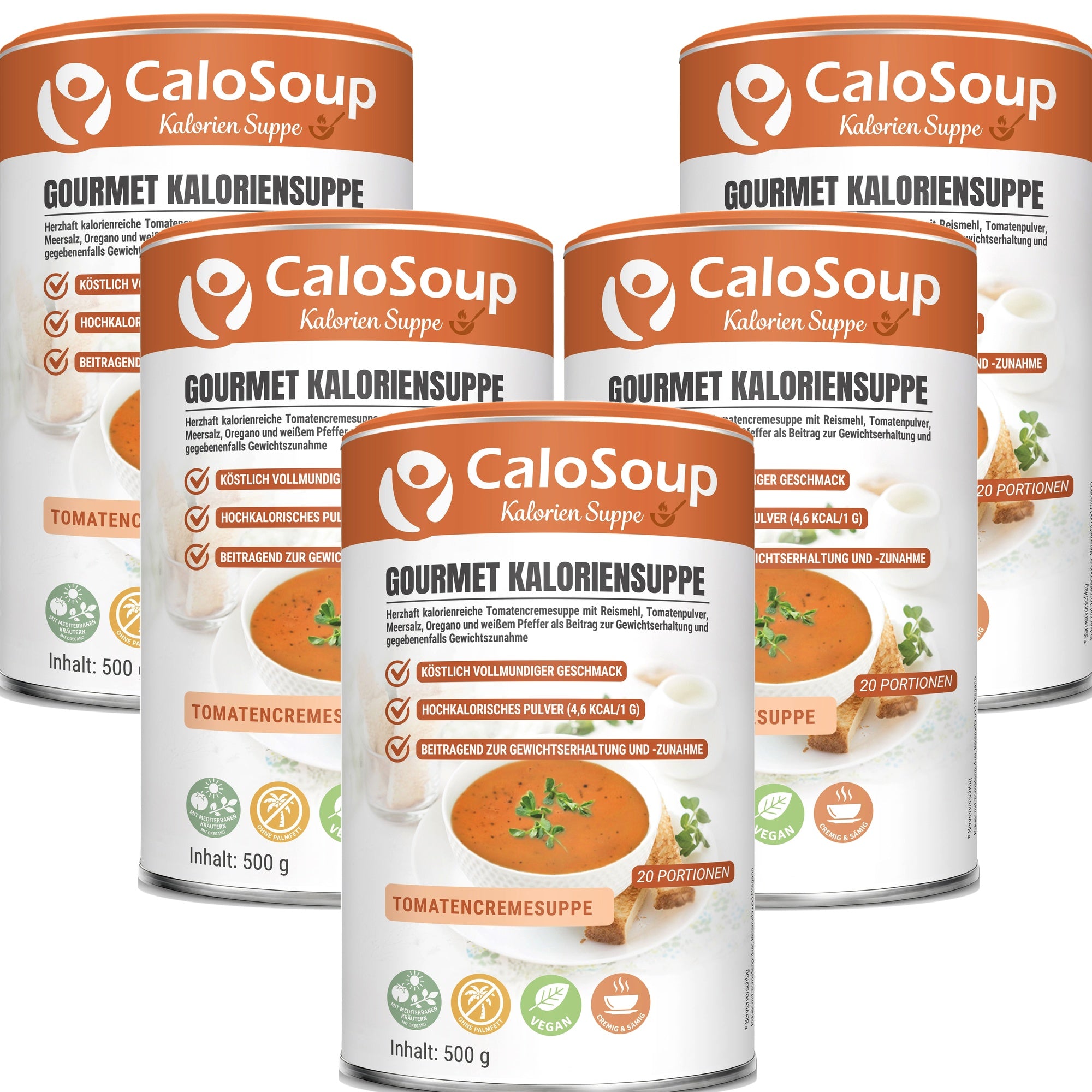 CaloSoup I Hochkalorische nährstoffreiche Gourmet Suppe für Gewichtszunahme I 20 Portionen Kalorien Suppe