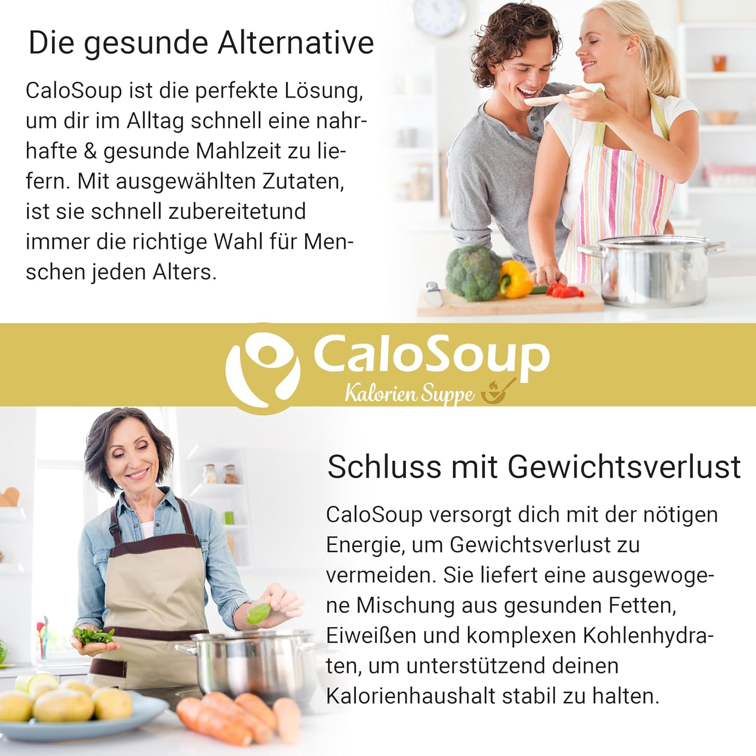 CaloSoup I Hochkalorische nährstoffreiche Gourmet Suppe für Gewichtszunahme I 20 Portionen Kalorien Suppe