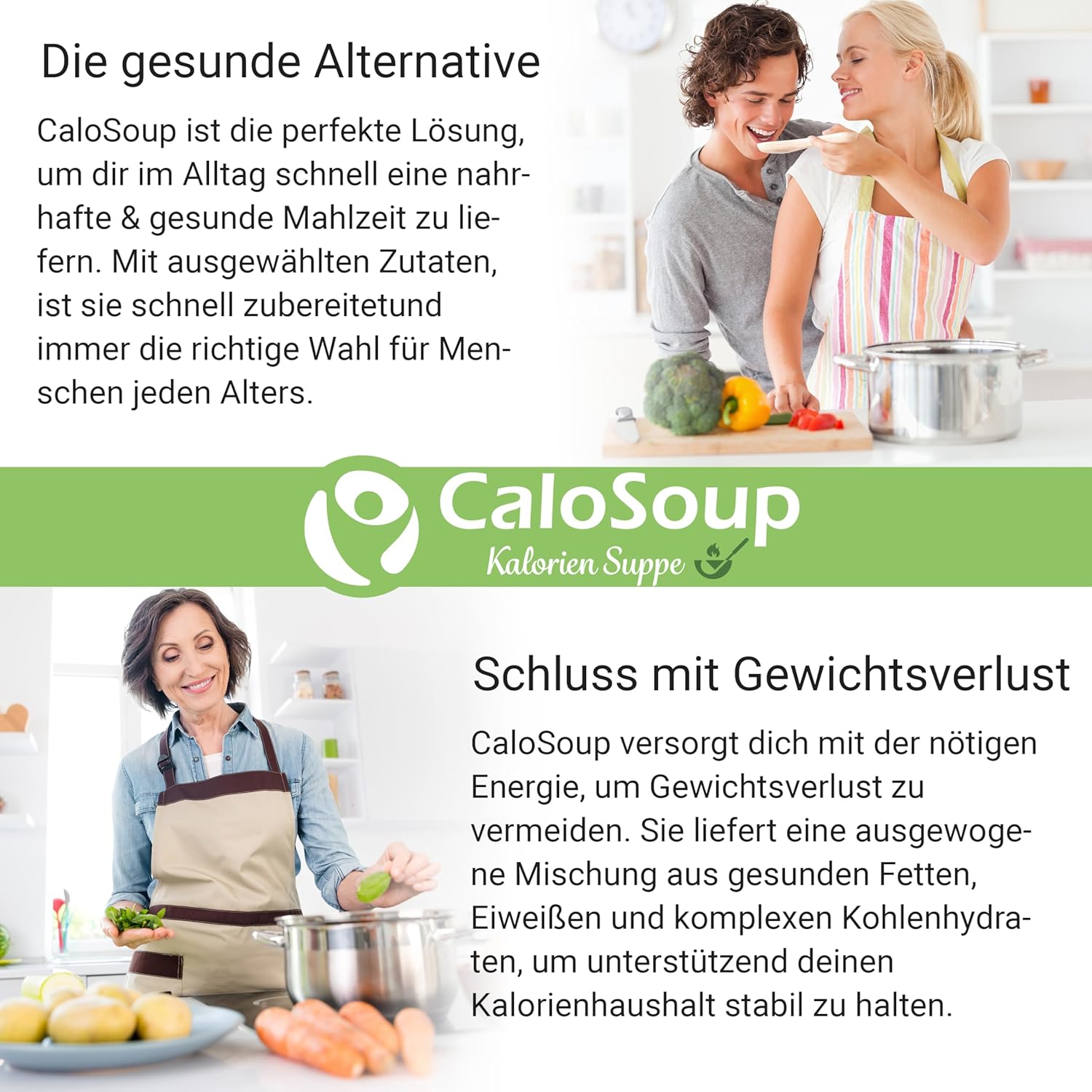 CaloSoup I Hochkalorische nährstoffreiche Gourmet Suppe für Gewichtszunahme I 20 Portionen Kalorien Suppe