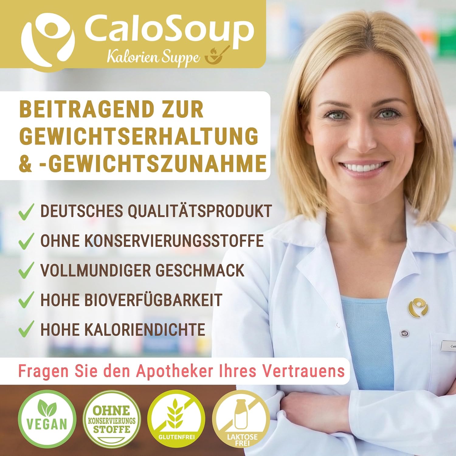 CaloSoup I Hochkalorische nährstoffreiche Gourmet Suppe für Gewichtszunahme I 20 Portionen Kalorien Suppe
