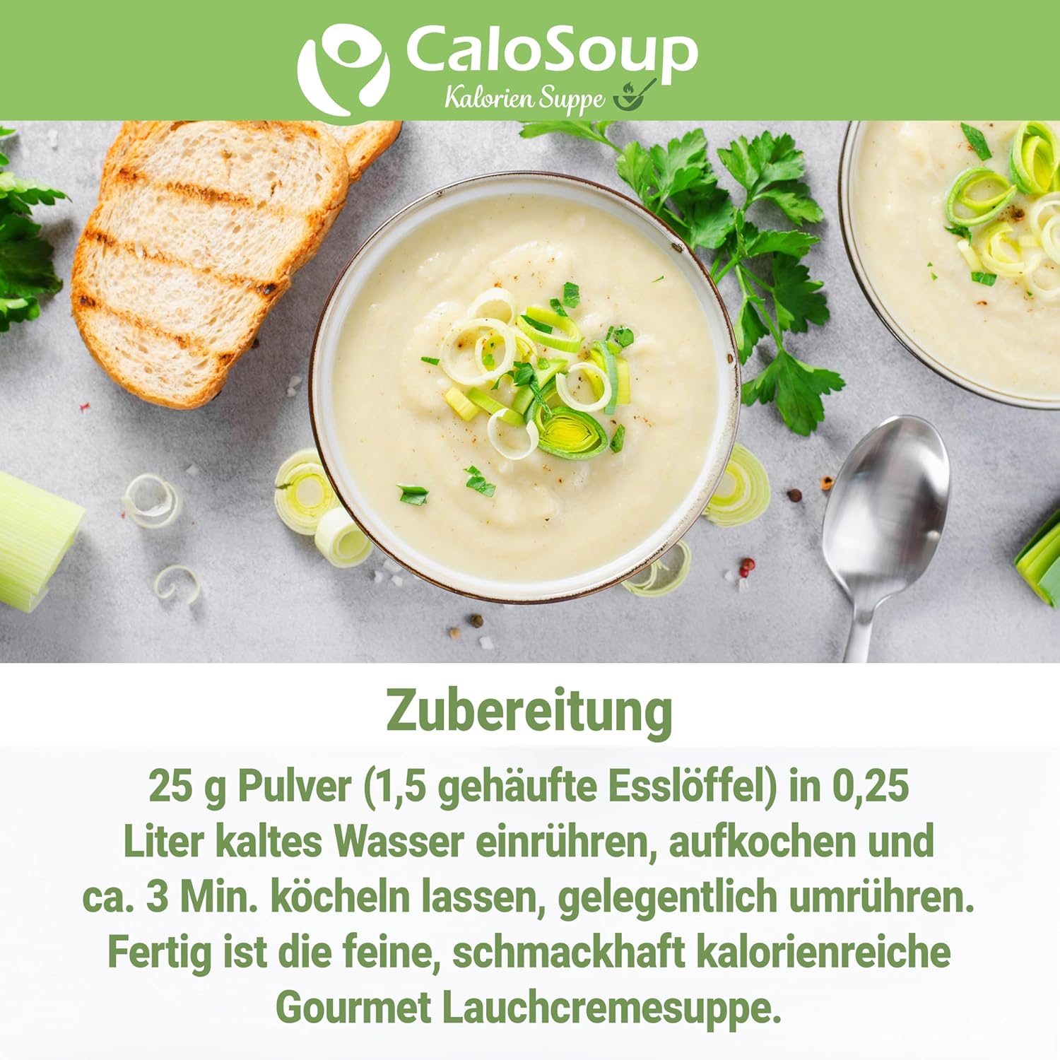 CaloSoup I Hochkalorische nährstoffreiche Gourmet Suppe für Gewichtszunahme I 20 Portionen Kalorien Suppe