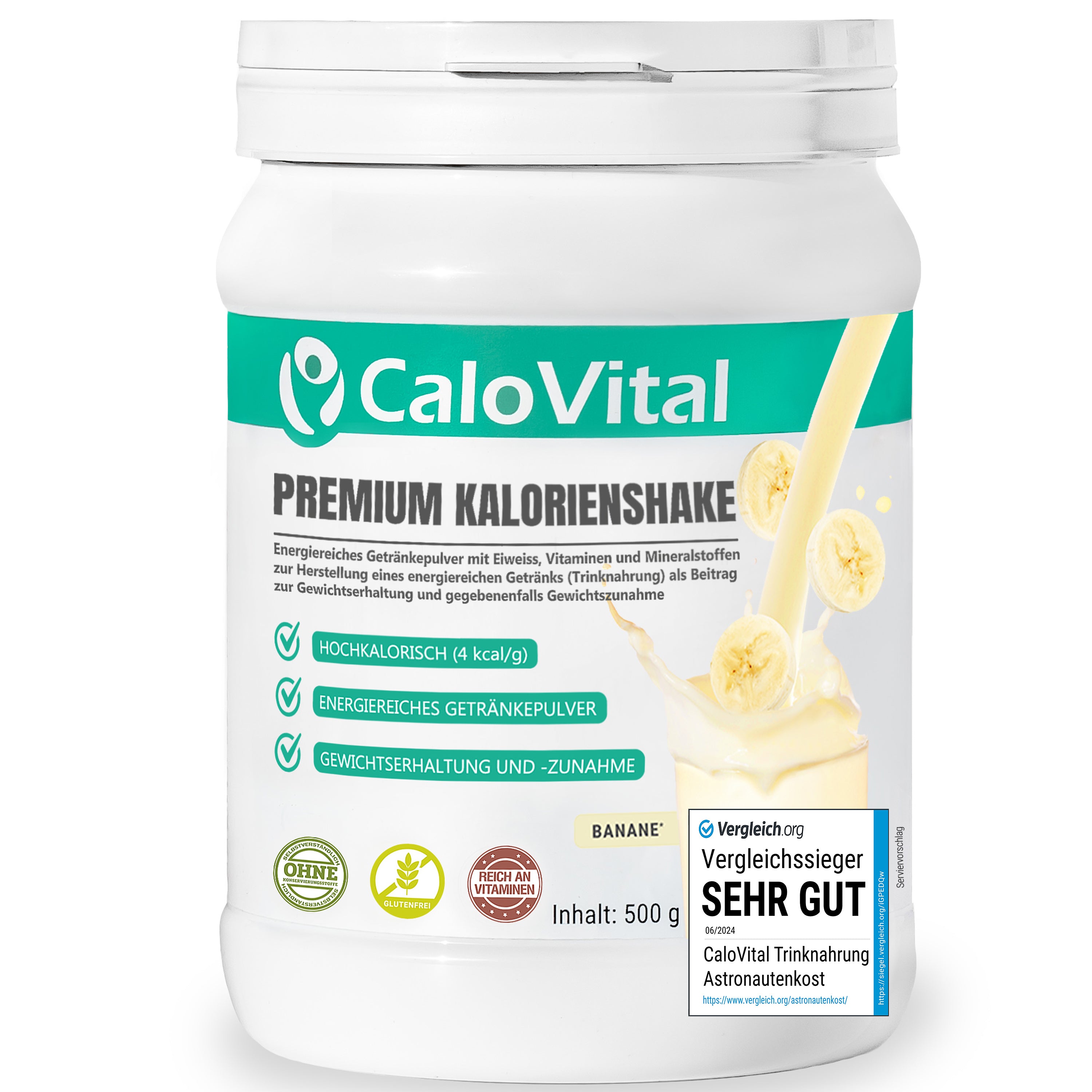 CaloVital Trinknahrung hochkalorisch für Gewichtszunahme | Kalorien Shake hochdosiert mit vielen Vitaminen