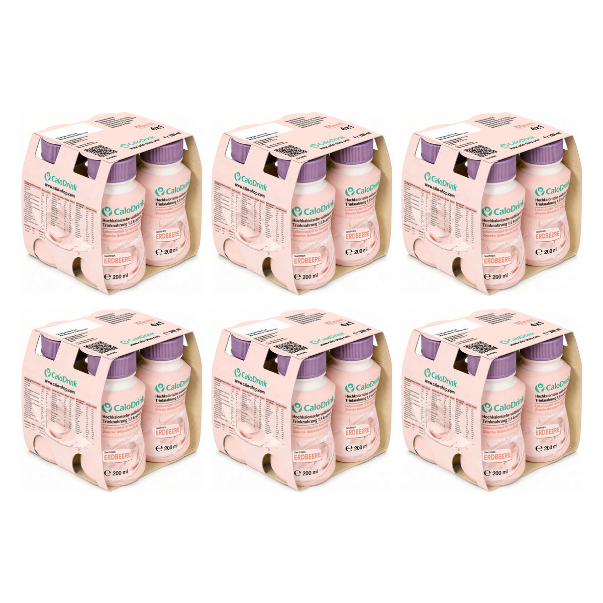 CaloDrink Erdbeere 200 ml – 24er-Pack Trinknahrung