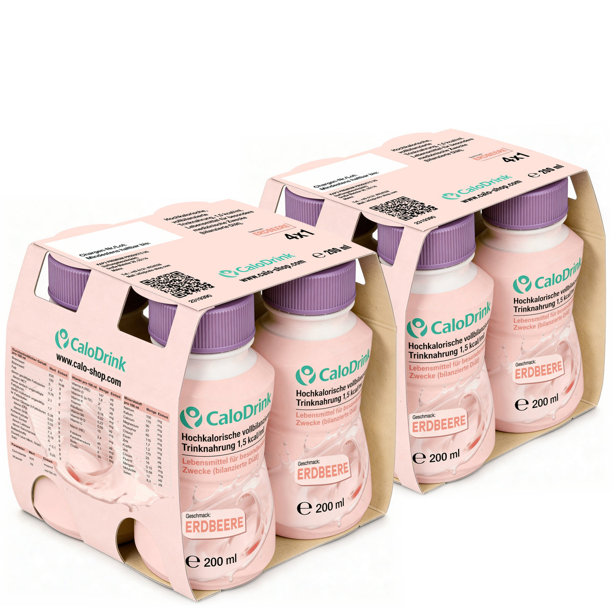 CaloDrink Erdbeere 200 ml – 8er-Pack Trinknahrung