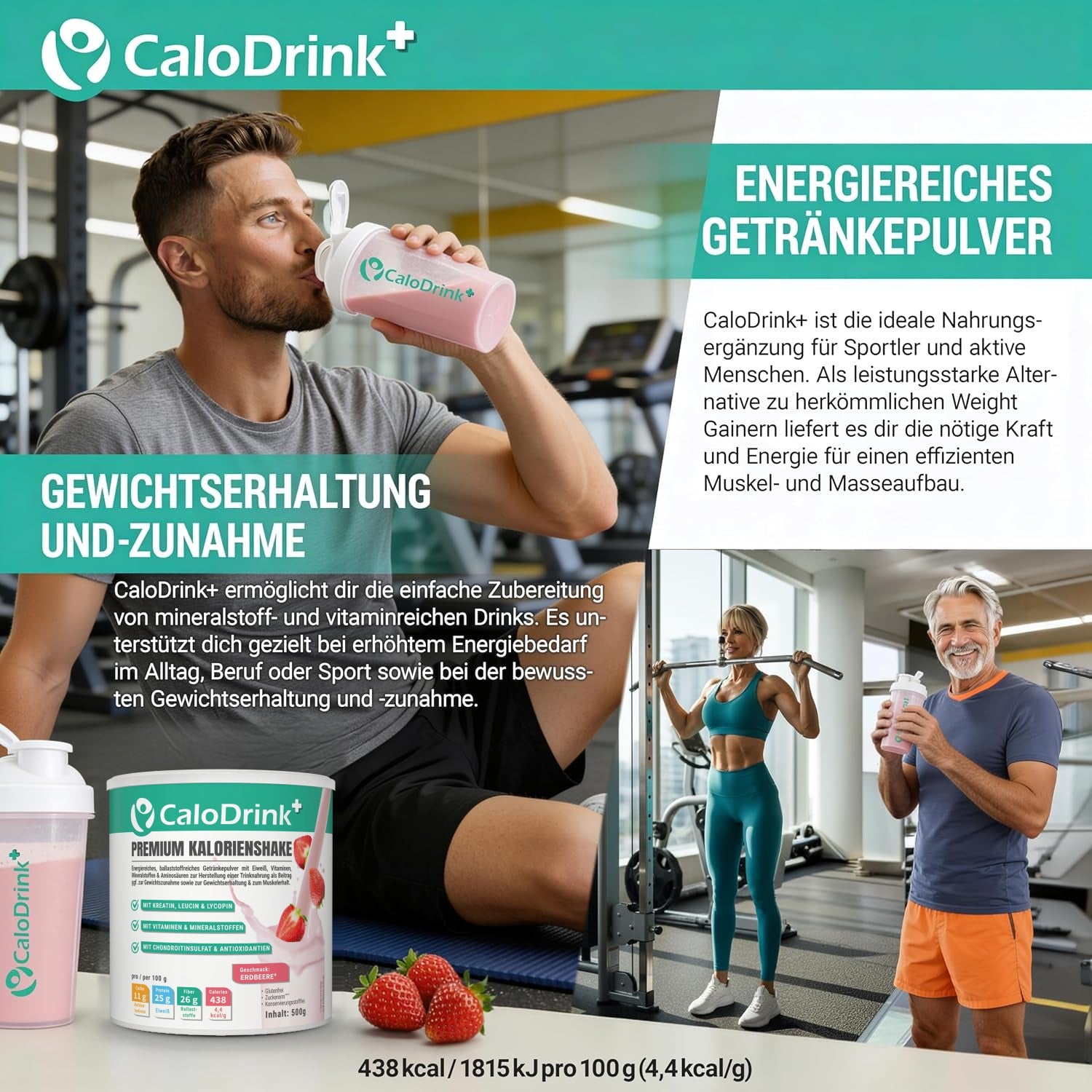 CaloDrink+ energiereiches Getränkepulver für Gewichtserhaltung und -zunahme