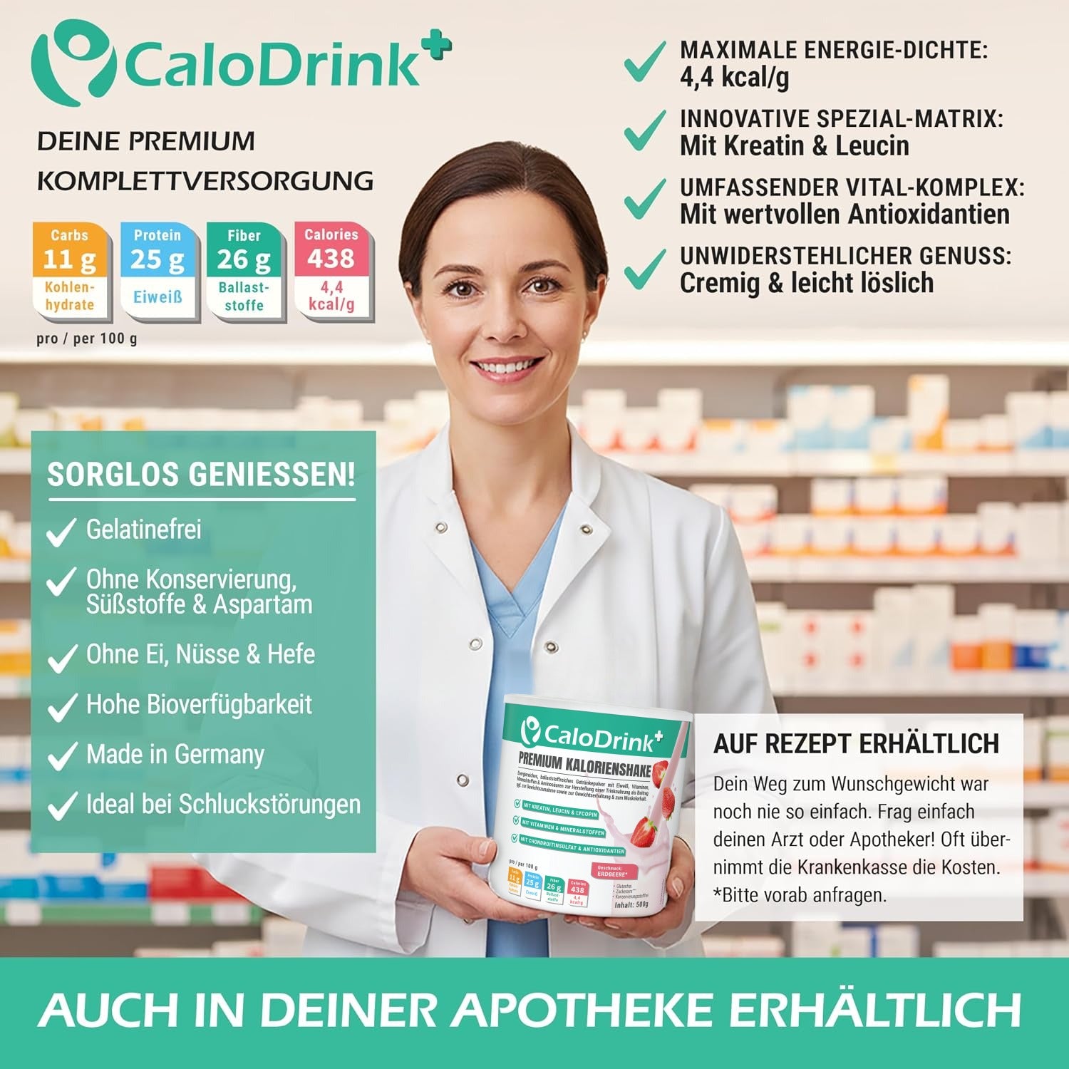 CaloDrink+ Komplettversorgung – auch in der Apotheke erhältlich