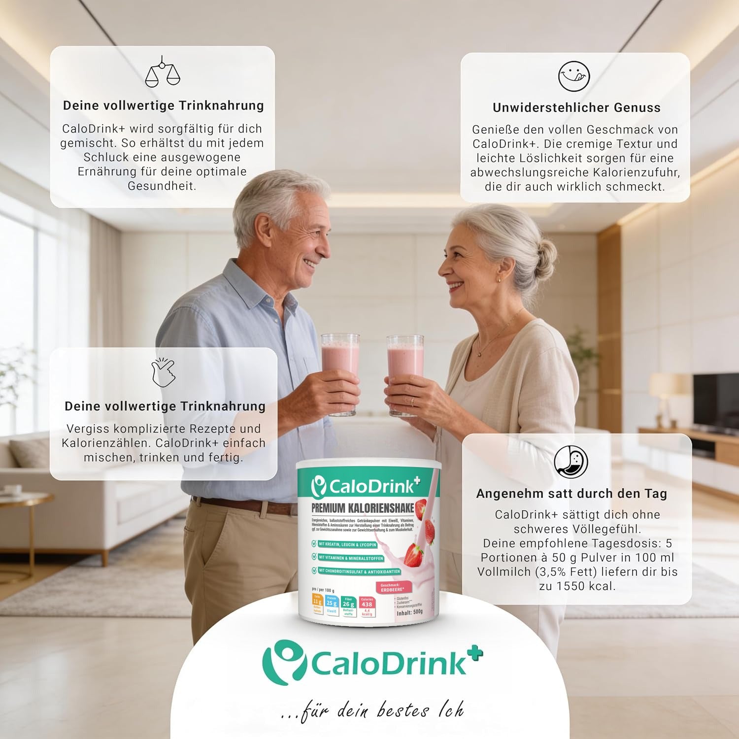 CaloDrink+ vollwertige Trinknahrung – Anwendung im Alltag