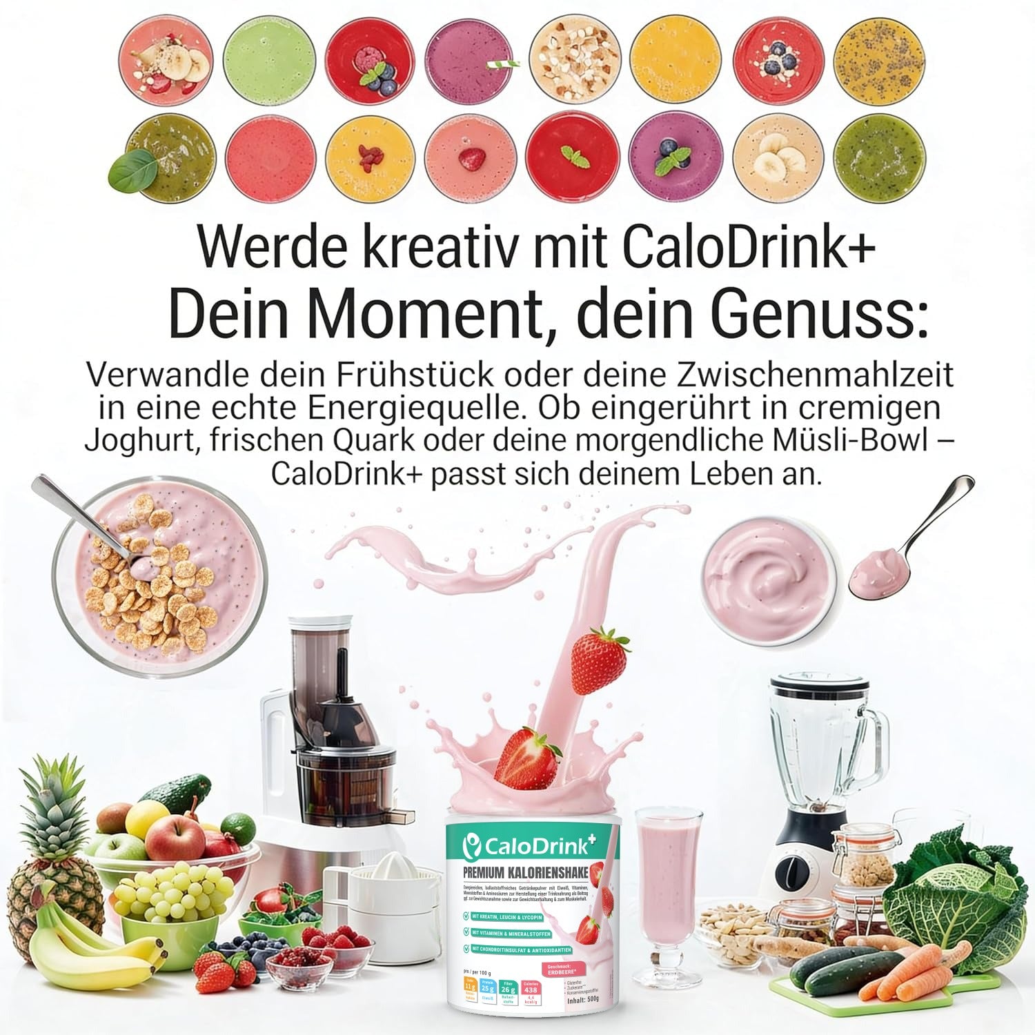 Werde kreativ mit CaloDrink+ – Genussideen für den Kalorienshake