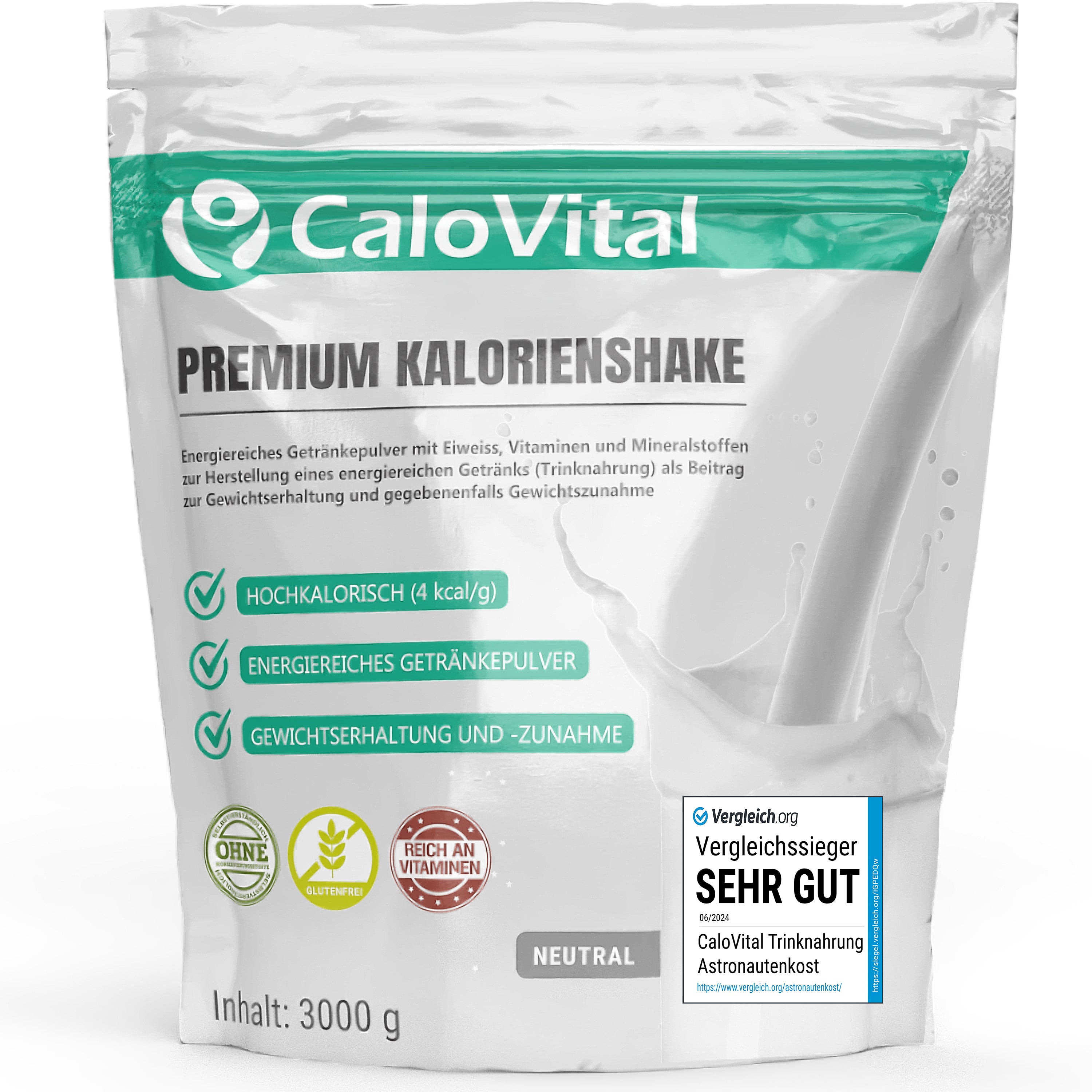 CaloVital Trinknahrung hochkalorisch für Gewichtszunahme | Kalorien Shake hochdosiert mit vielen Vitaminen