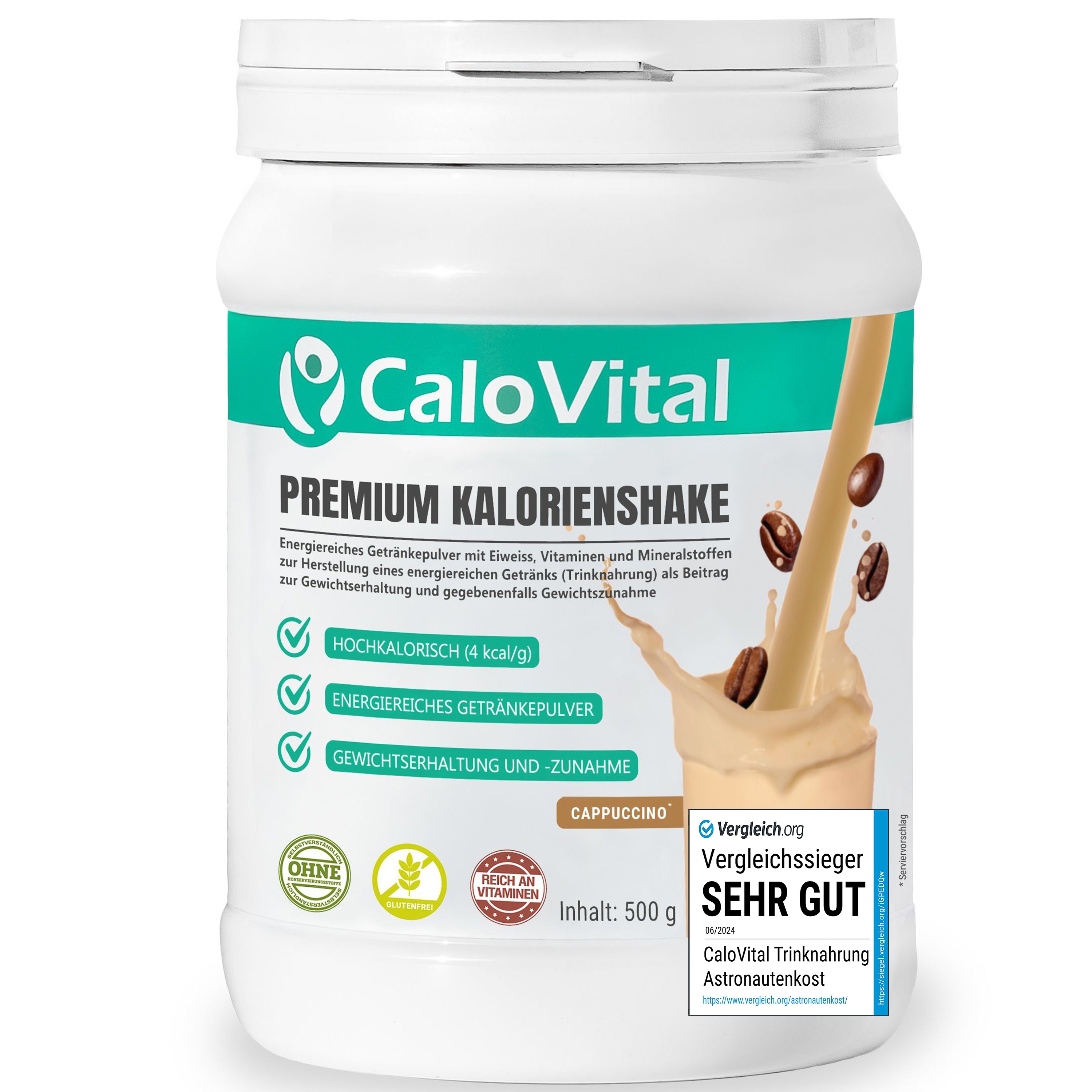 CaloVital Trinknahrung hochkalorisch für Gewichtszunahme | Kalorien Shake hochdosiert mit vielen Vitaminen