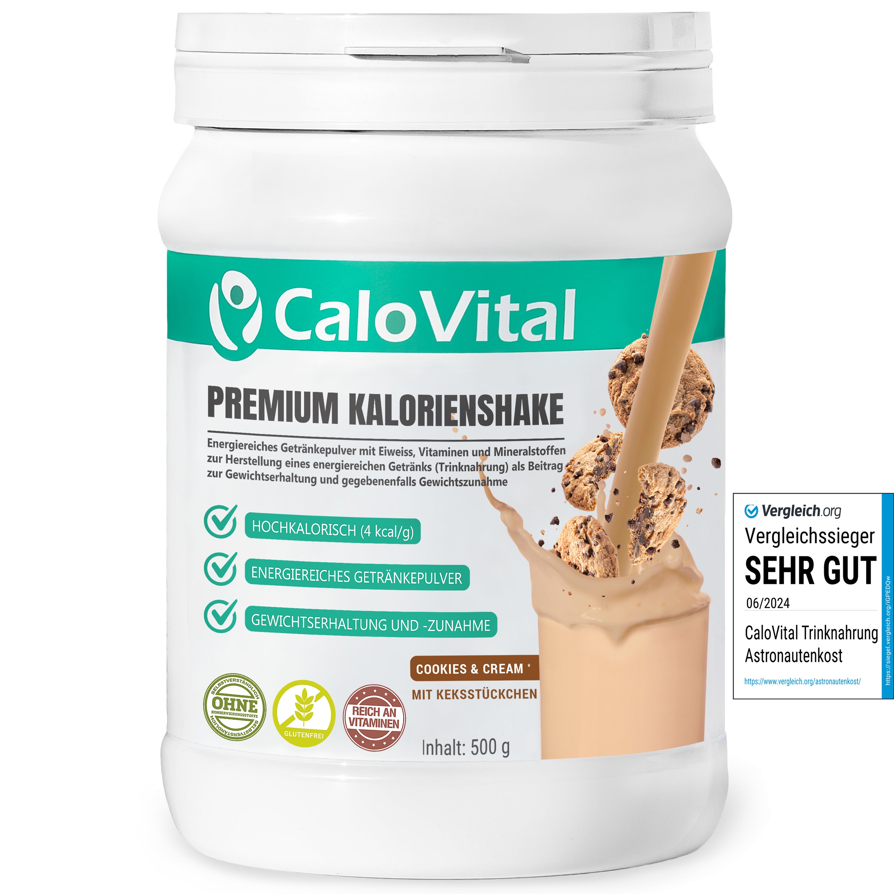 CaloVital Trinknahrung hochkalorisch für Gewichtszunahme | Kalorien Shake hochdosiert mit vielen Vitaminen