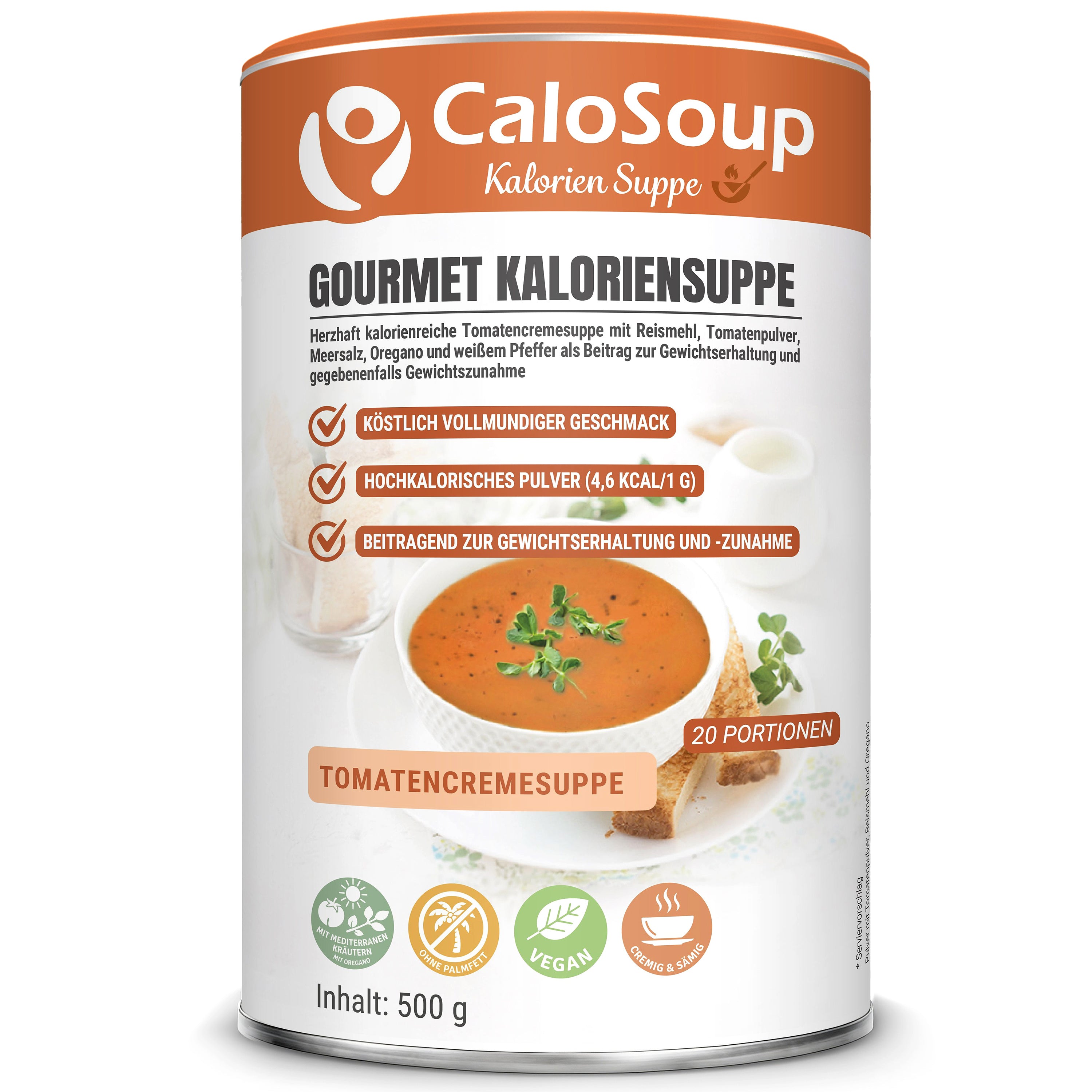 CaloSoup I Hochkalorische nährstoffreiche Gourmet Suppe für Gewichtszunahme I 20 Portionen Kalorien Suppe