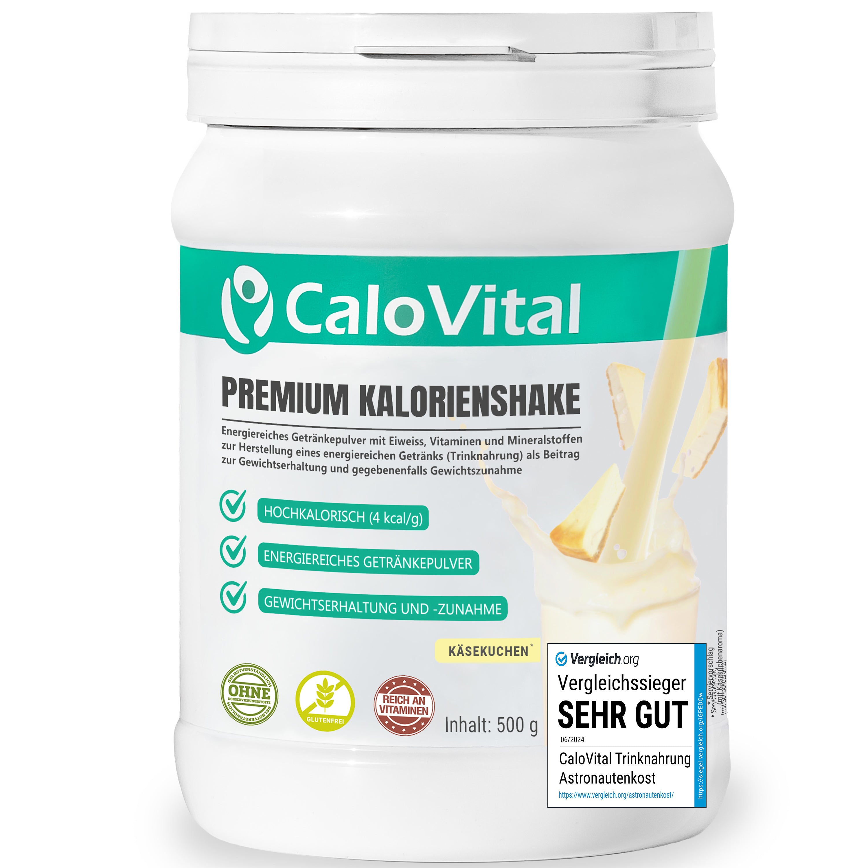 CaloVital Trinknahrung hochkalorisch für Gewichtszunahme | Kalorien Shake hochdosiert mit vielen Vitaminen