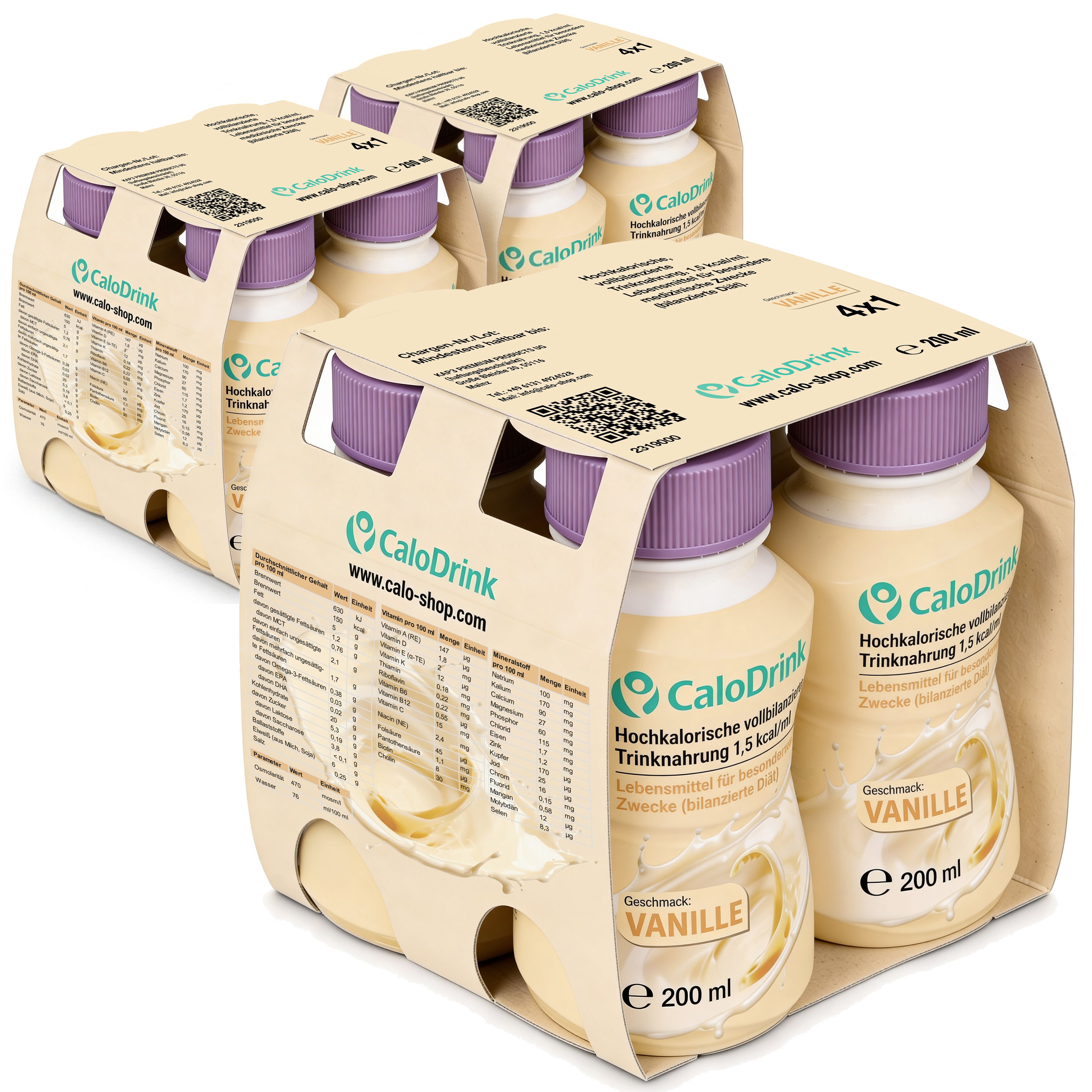CaloDrink – fully balanced, high-calorie oral nutritional supplement | Astronaut food & meal replacement for weight gain | Nutritional supplement & recovery food | 300 kcal per bottle 