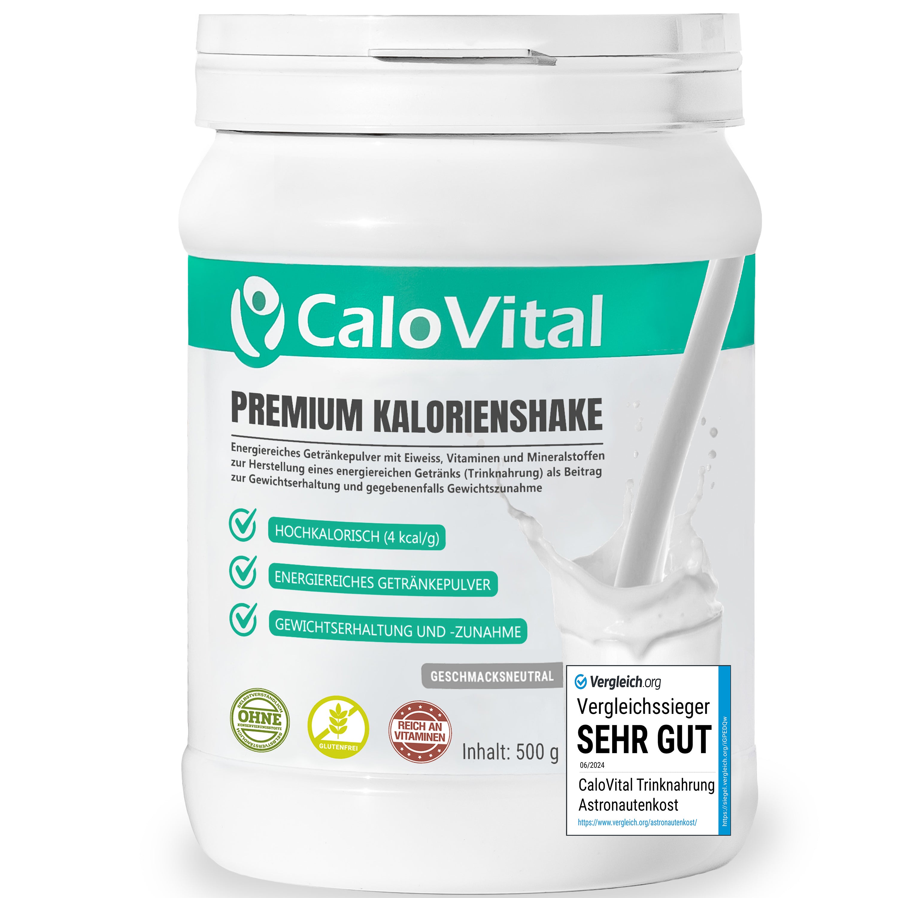 CaloVital Trinknahrung hochkalorisch für Gewichtszunahme | Kalorien Shake hochdosiert mit vielen Vitaminen