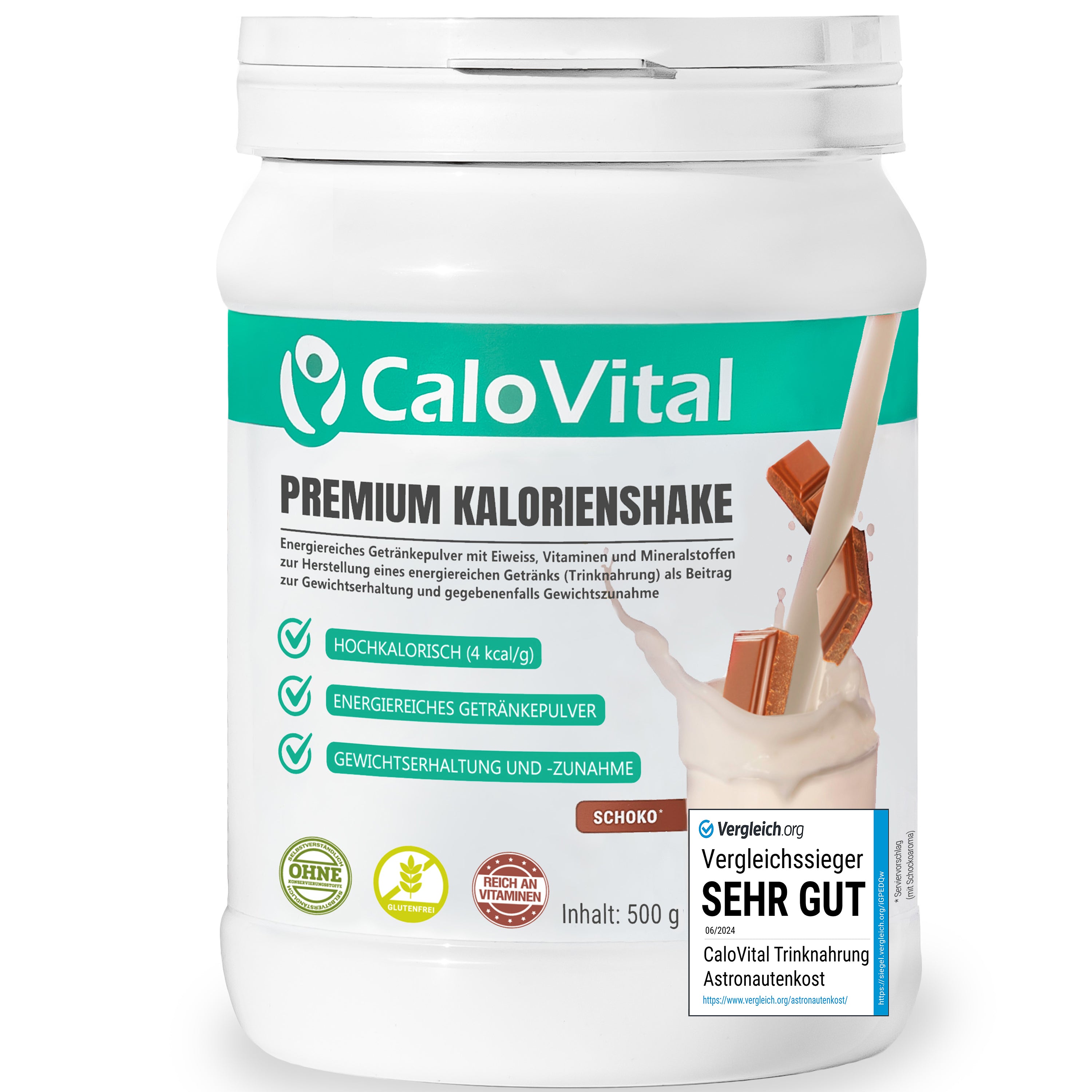 CaloVital Trinknahrung hochkalorisch für Gewichtszunahme | Kalorien Shake hochdosiert mit vielen Vitaminen