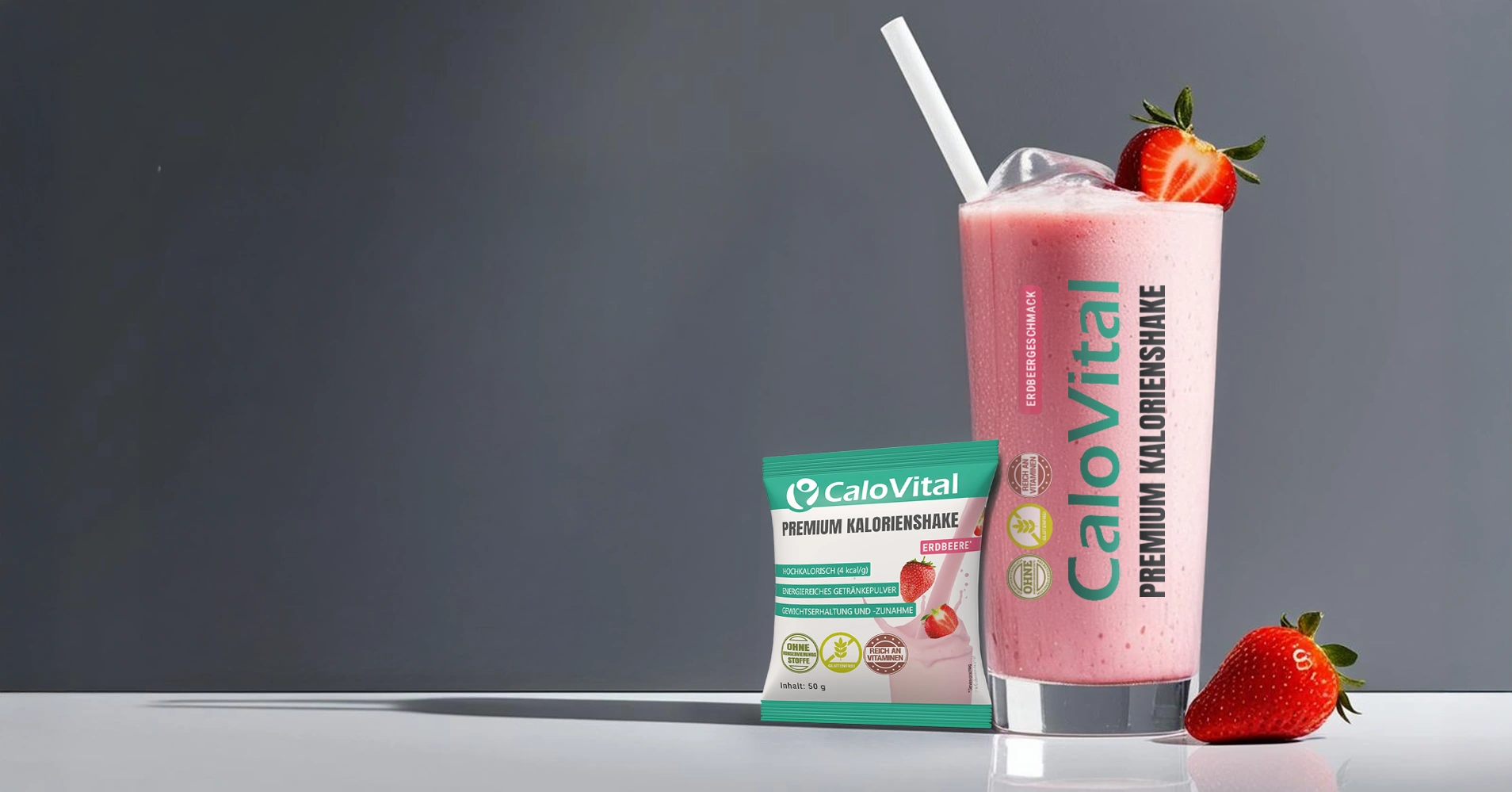 CaloVital – hochkalorische Trinknahrung in Pulverform für gesunde Gewichtszunahme, reich an Kohlenhydraten, Eiweiß, Vitaminen und Mineralstoffen, geeignet als Mahlzeitenersatz und Aufbaukost.