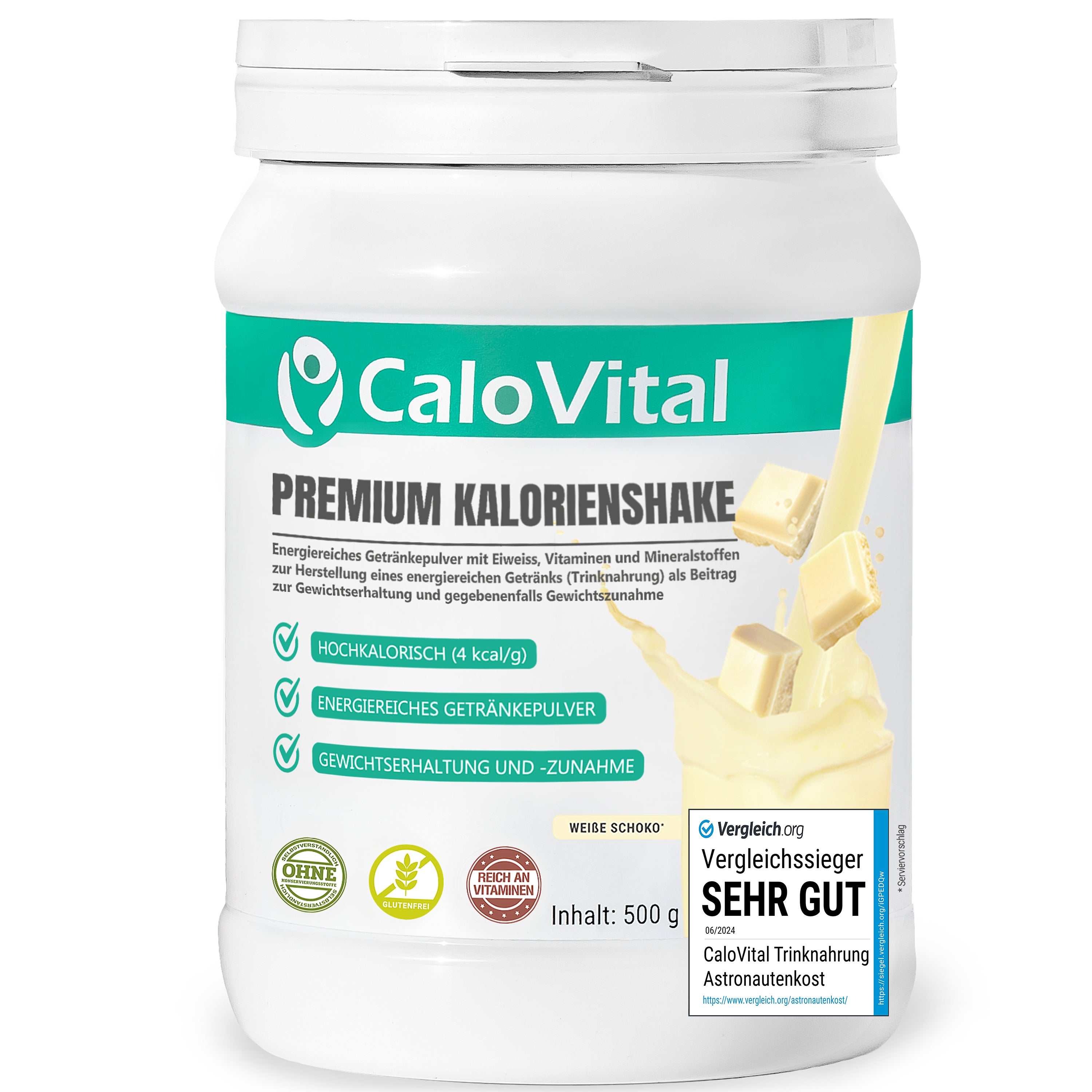 CaloVital Trinknahrung hochkalorisch für Gewichtszunahme | Kalorien Shake hochdosiert mit vielen Vitaminen