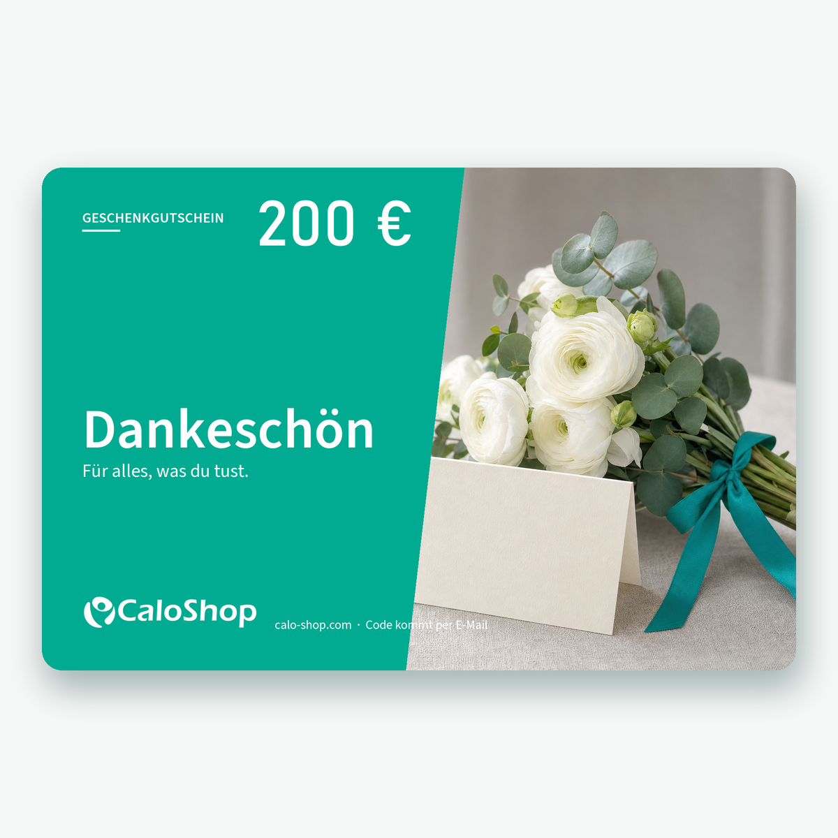 CaloShop Geschenkgutschein 200 € – Design „Dankeschön“ (digital per E-Mail)