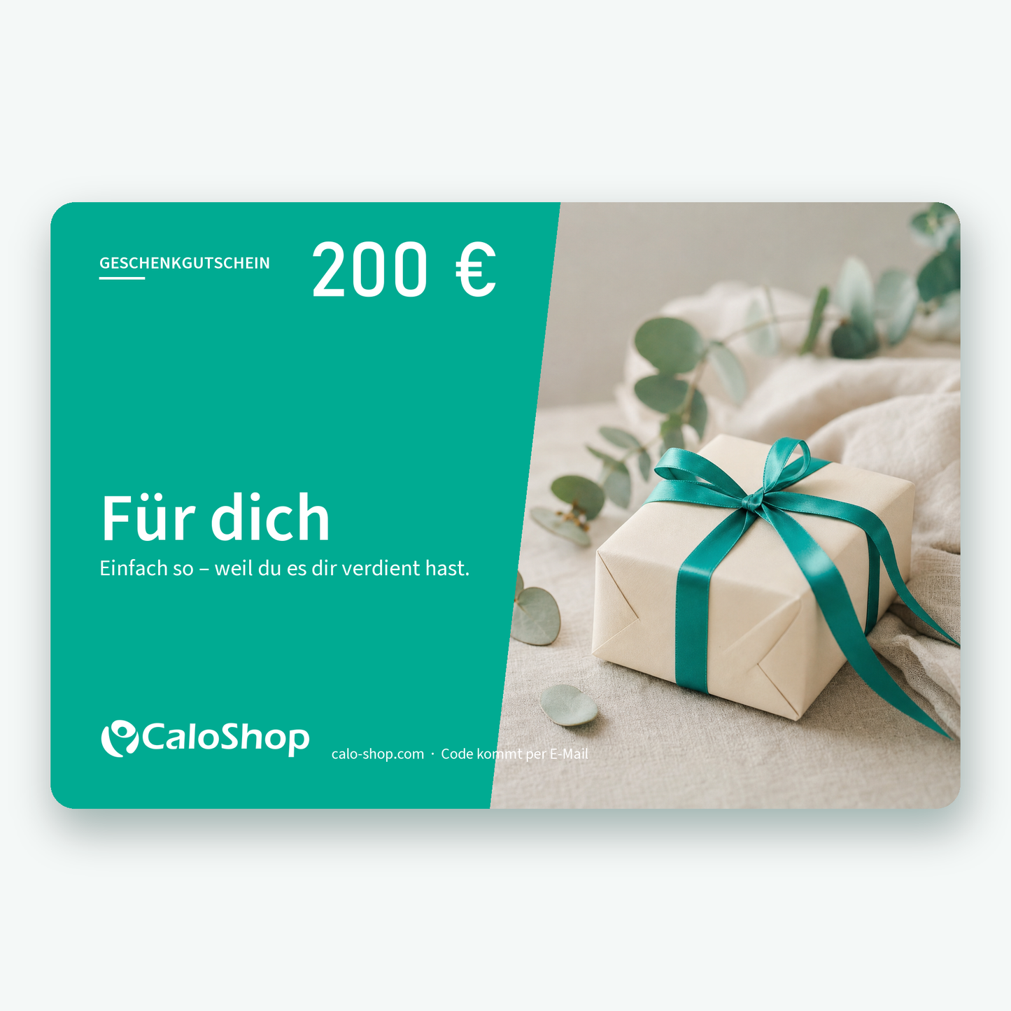 CaloShop Geschenkgutschein 200 € – Design „Für dich“ (digital per E-Mail)