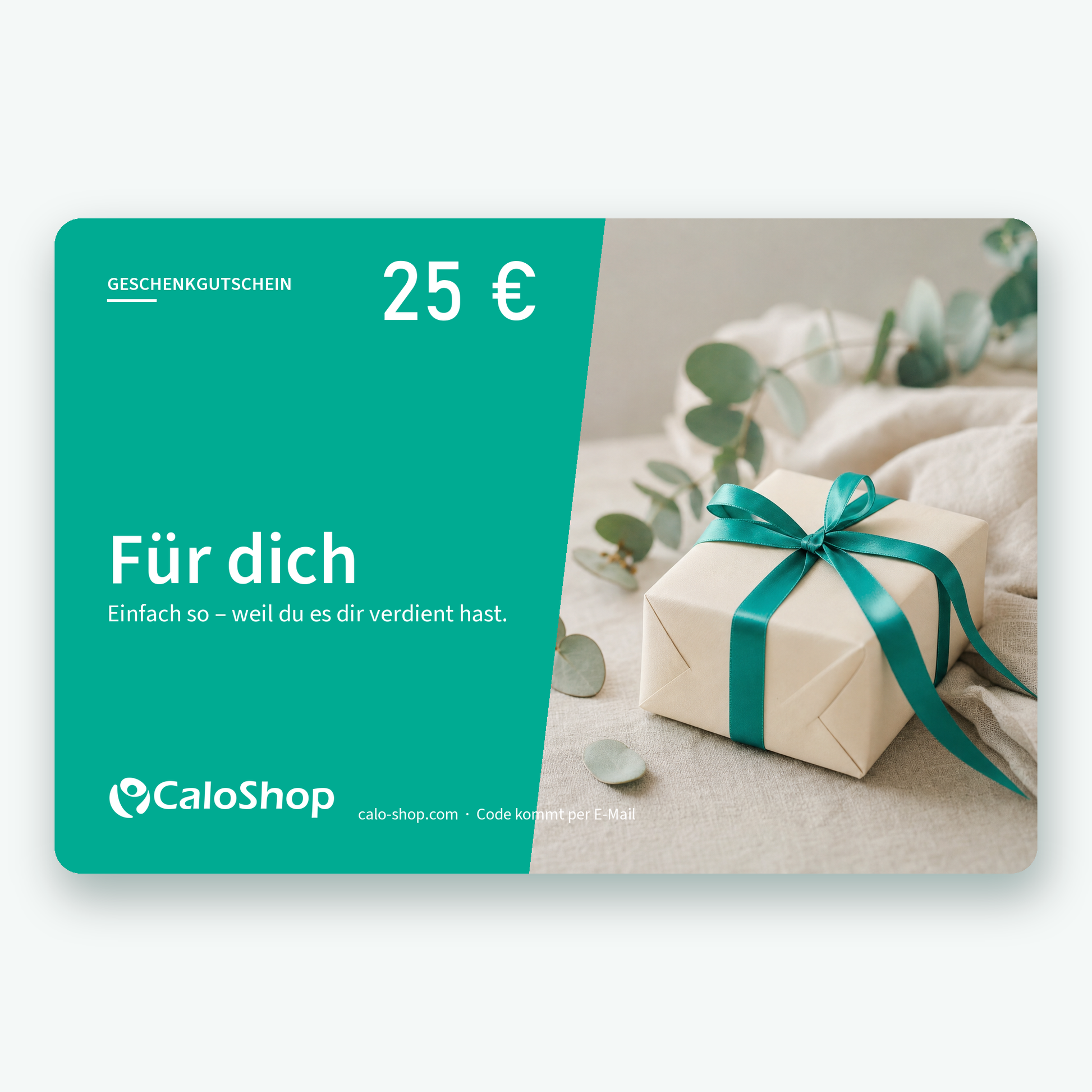 CaloShop Geschenkgutschein 25 € – Design „Für dich“ (digital per E-Mail)