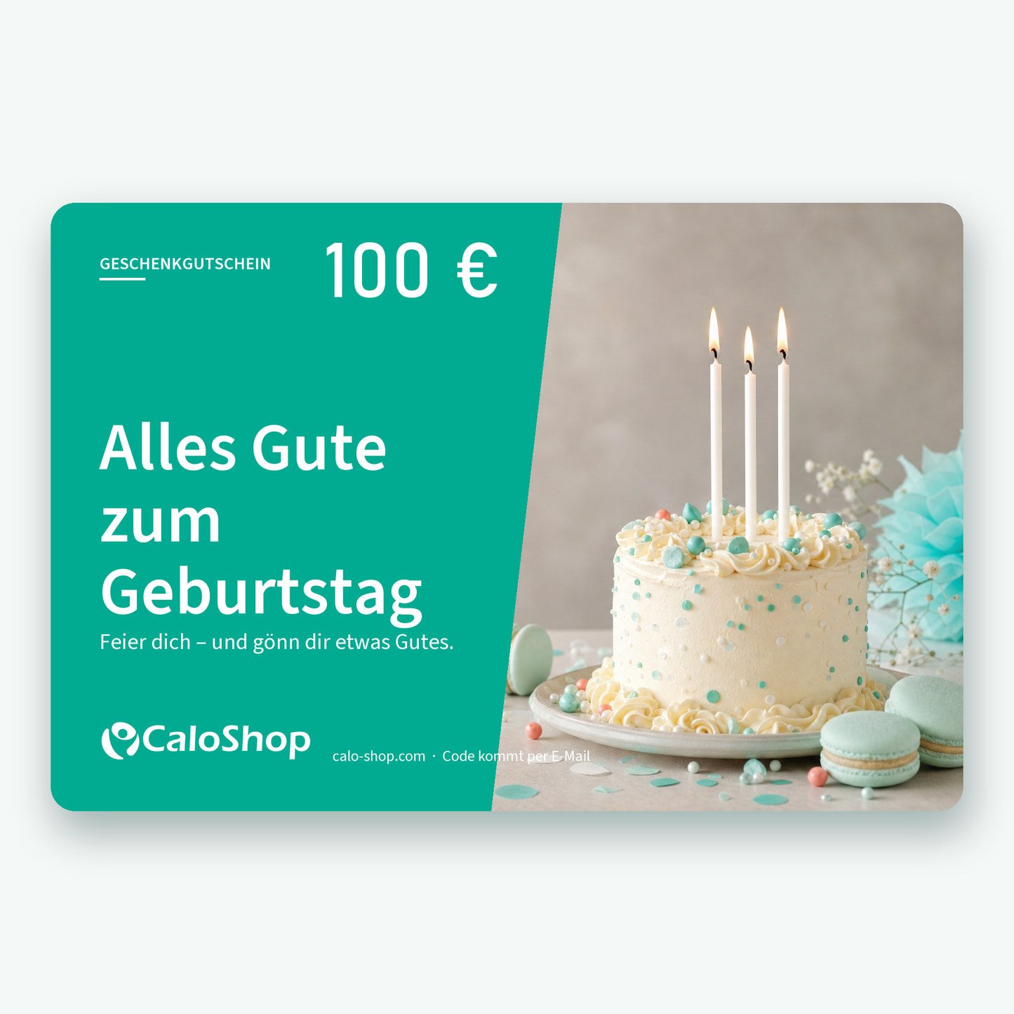 CaloShop Geschenkgutschein 100 € – Design „Geburtstag“ (digital per E-Mail)